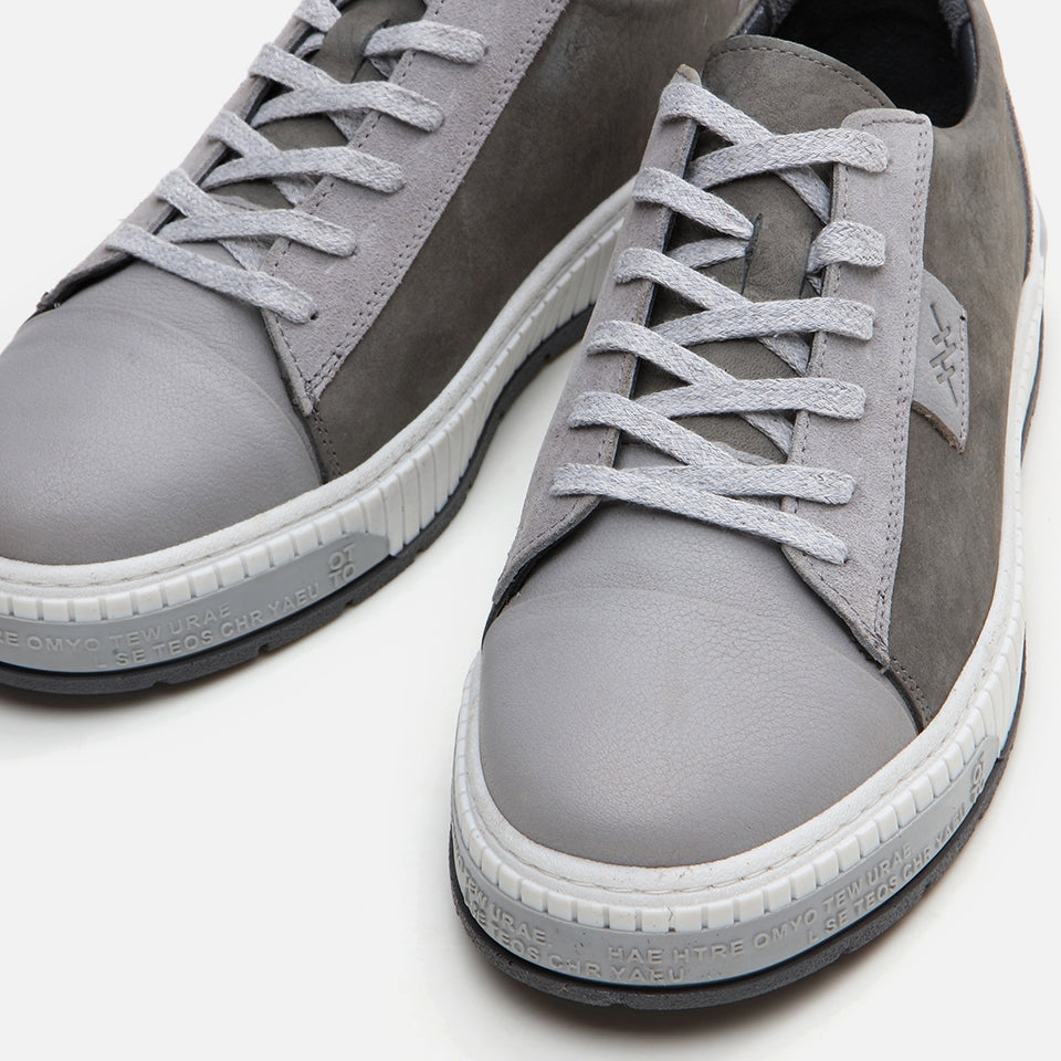 Genuine Leather Gray Men's Casual Shoes