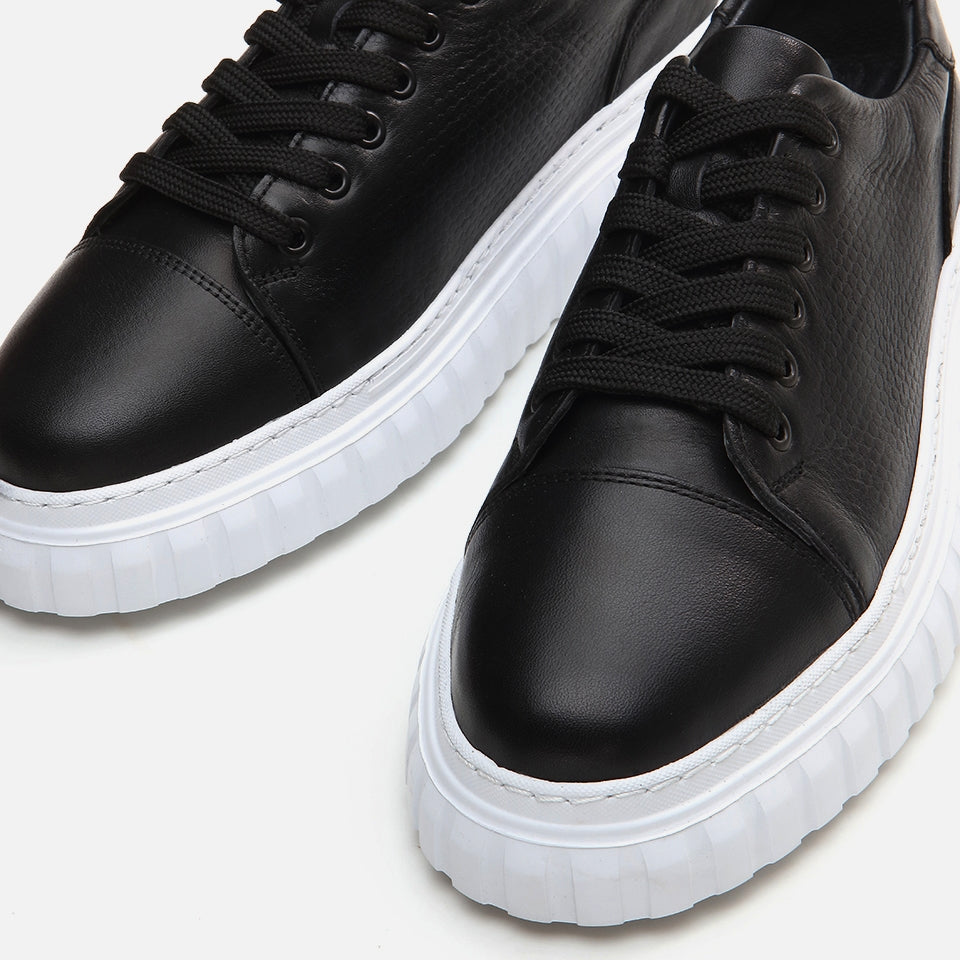 Genuine Leather Black Men's Casual Shoes