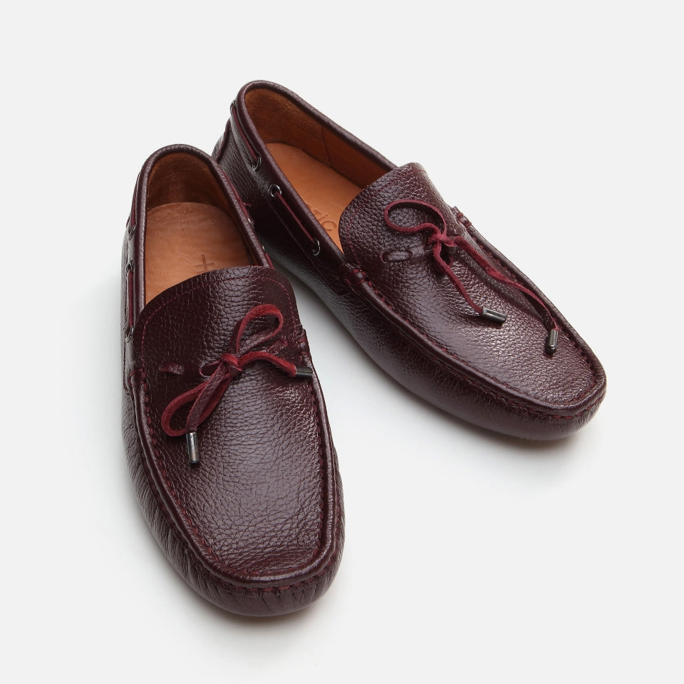 Genuine Leather Burgundy Men's Loafer