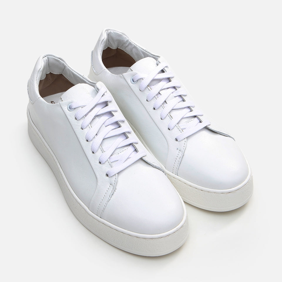 Genuine Leather White Men's Casual Shoes