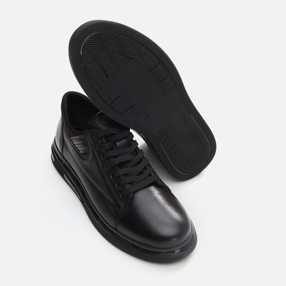 Genuine Leather Black Men's Casual Shoes