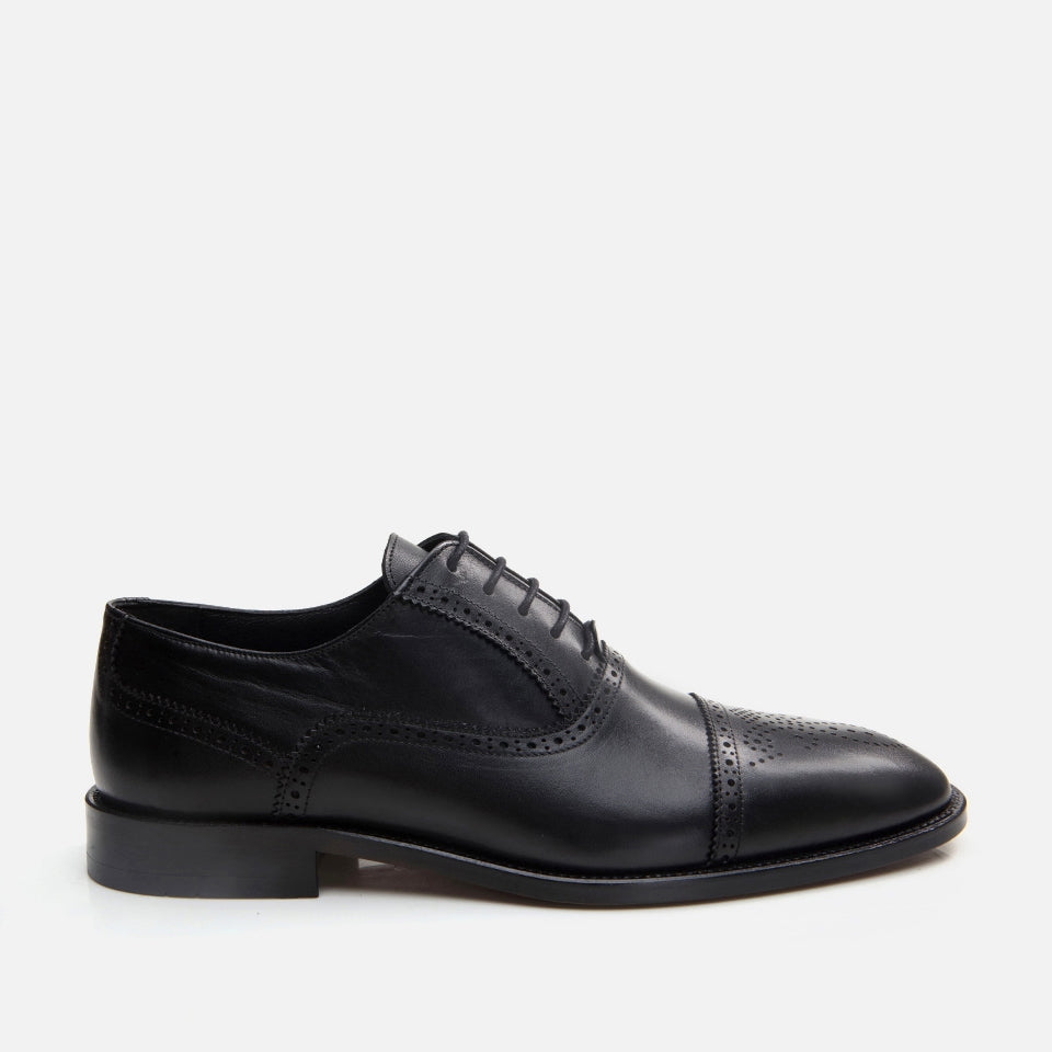 Genuine Leather Black Men's Classic Shoes