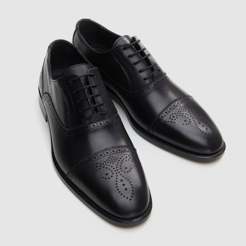 Genuine Leather Black Men's Classic Shoes