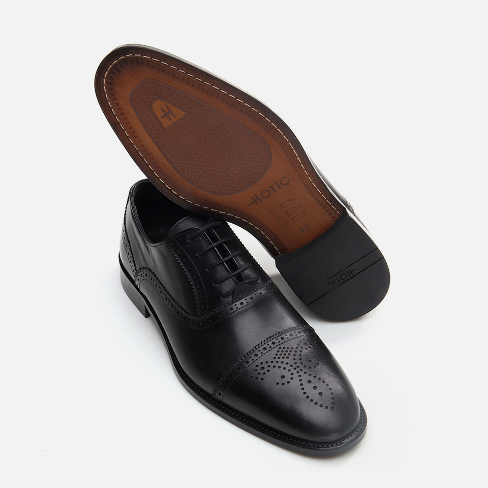 Genuine Leather Black Men's Classic Shoes