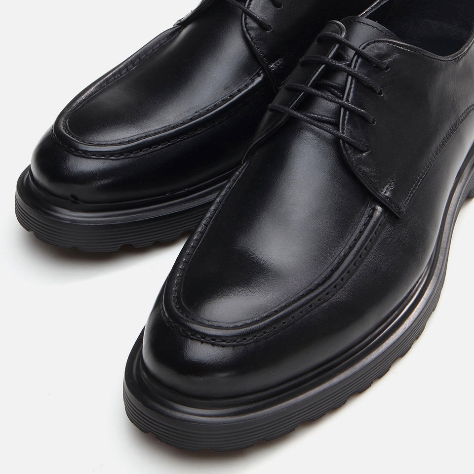 Genuine Leather Black Men's Casual Shoes