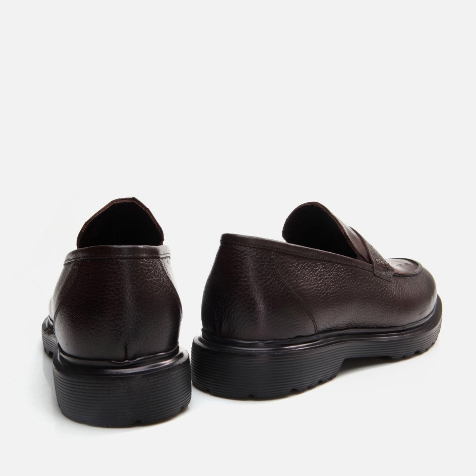 Genuine Leather Brown Men's Loafer