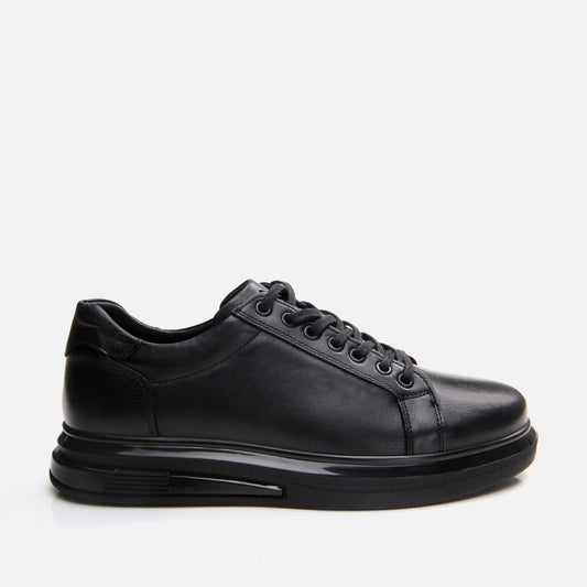 Genuine Leather Black Men's Daily Shoes