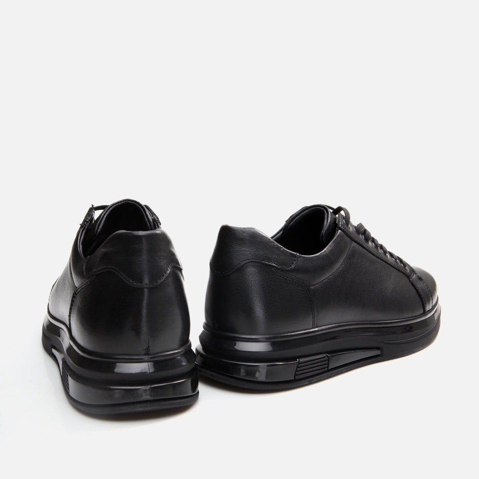 Genuine Leather Black Men's Daily Shoes