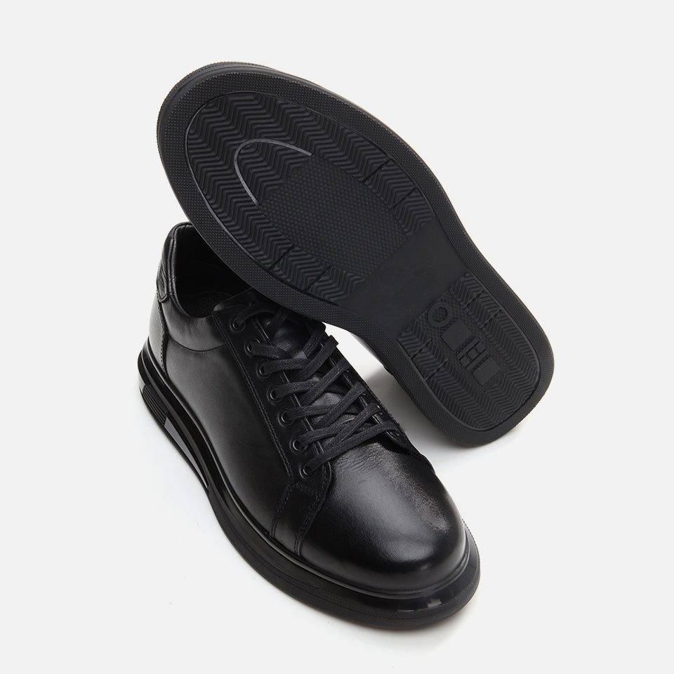 Genuine Leather Black Men's Daily Shoes