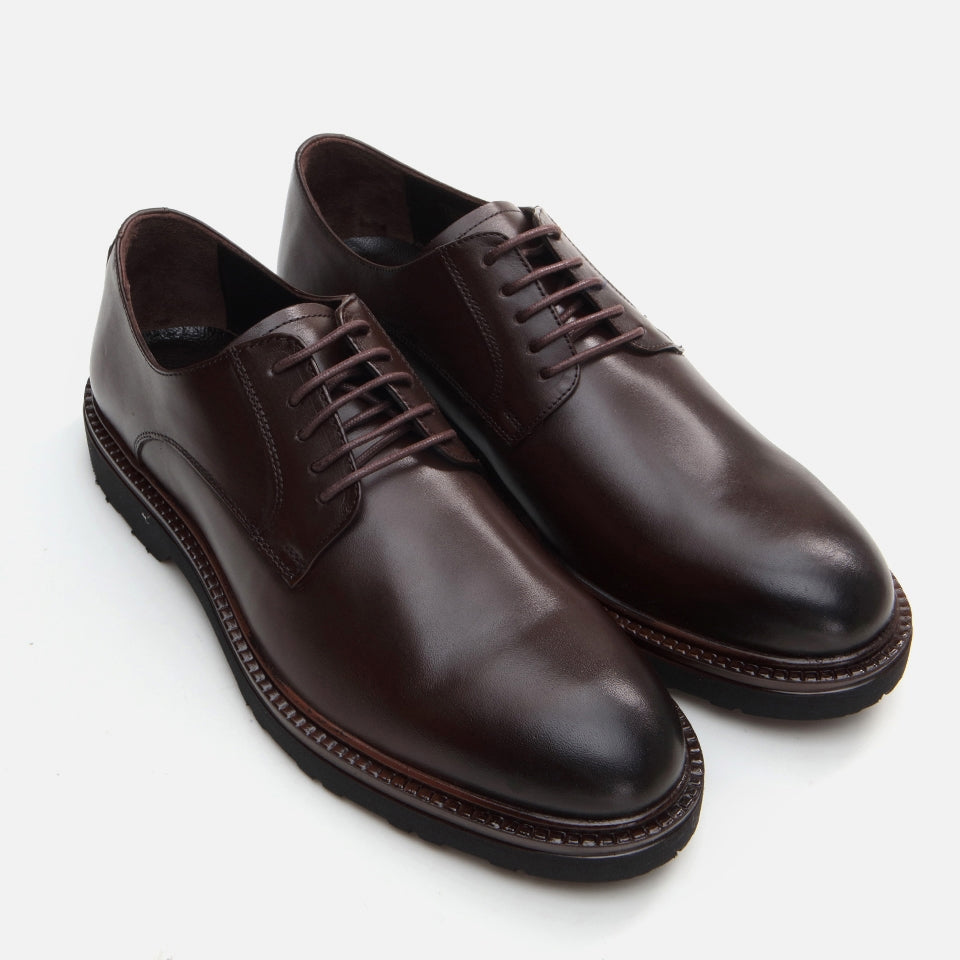 Genuine Leather Brown Men's Casual Shoes