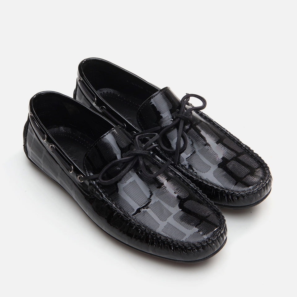 Genuine Leather Black Men's Loafer