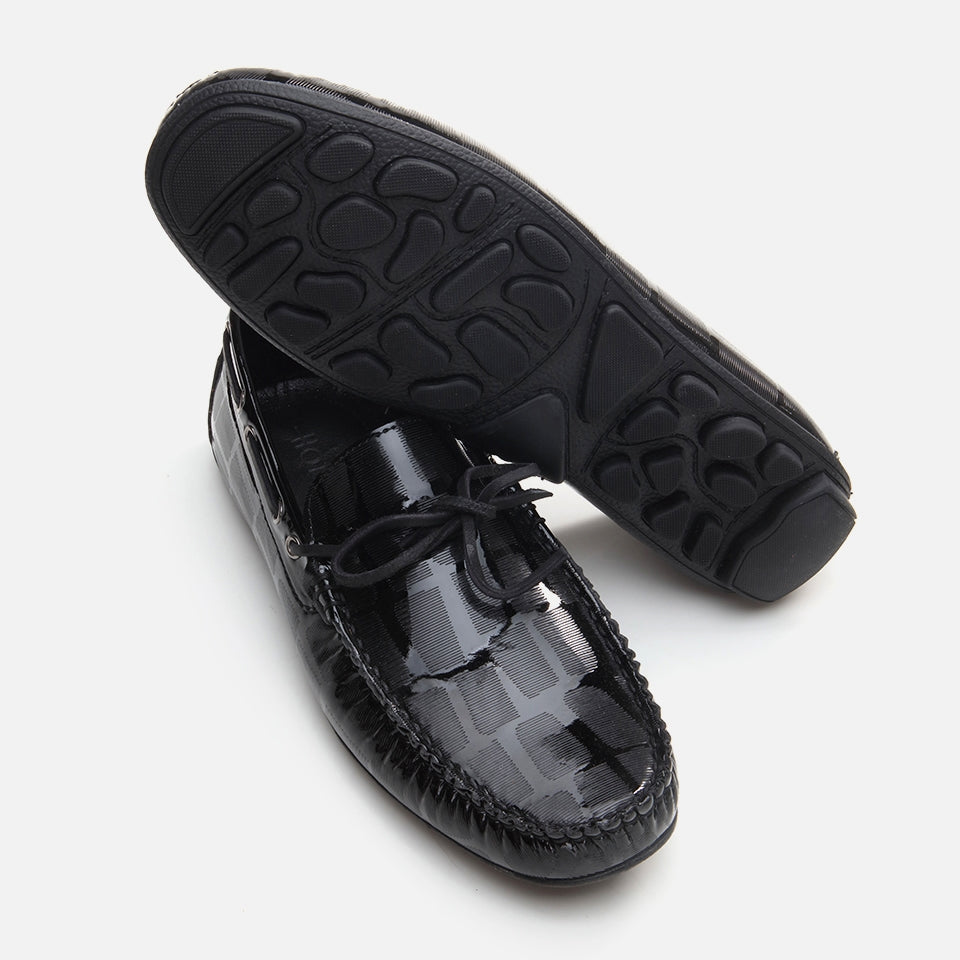 Genuine Leather Black Men's Loafer