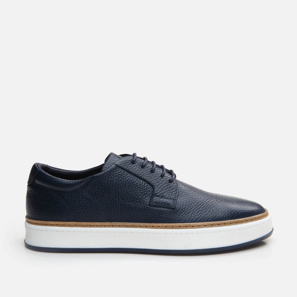 Genuine Leather Navy Men's Casual Shoes