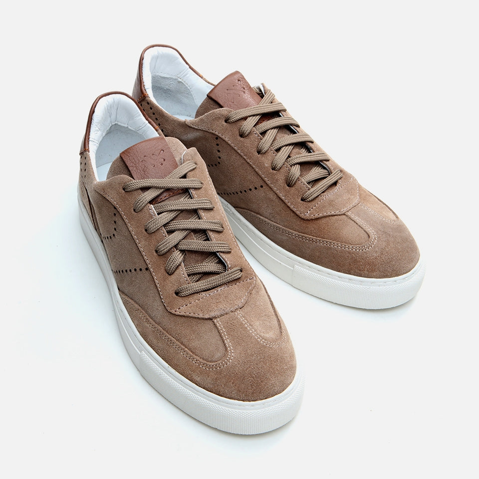 Genuine Leather Sand Beige Men's Casual Shoes