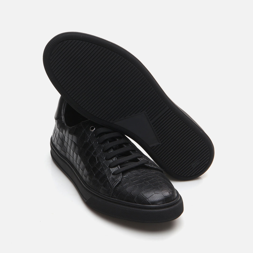 Genuine Leather Black Men's Casual Shoes