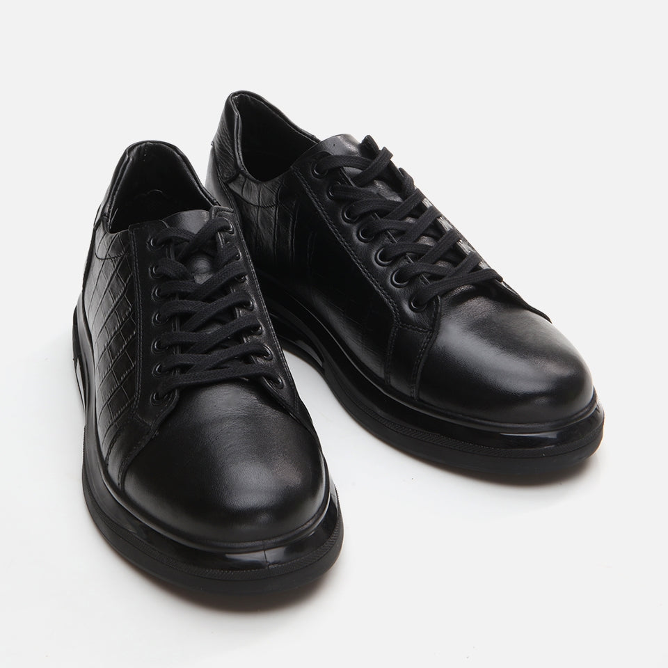 Genuine Leather Black Men's Casual Shoes