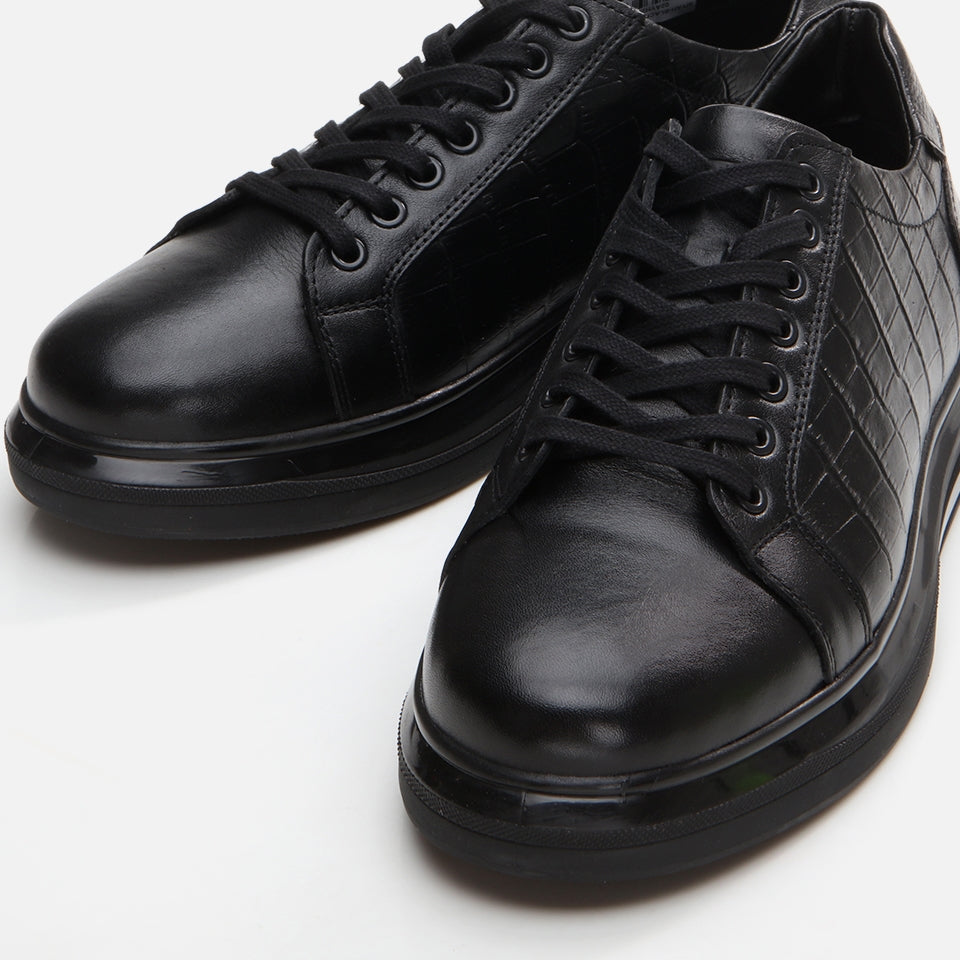 Genuine Leather Black Men's Casual Shoes