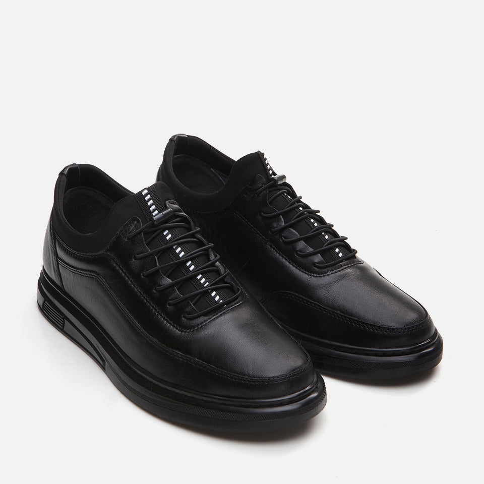 Genuine Leather Black Men's Casual Shoes