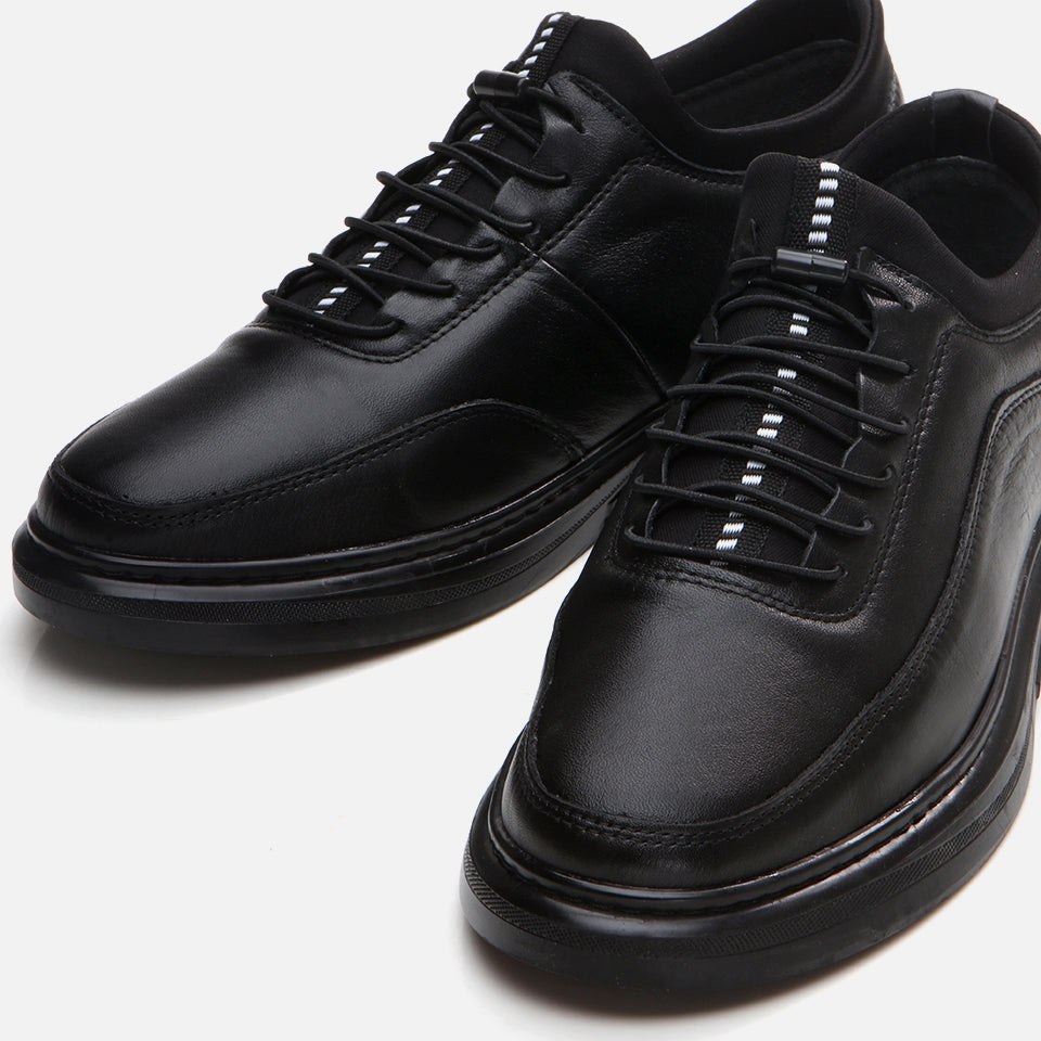 Genuine Leather Black Men's Casual Shoes