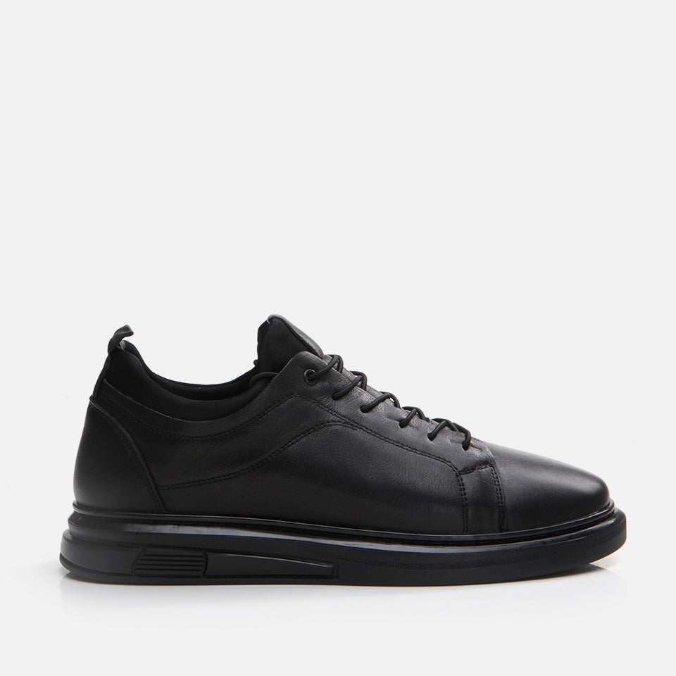 Genuine Leather Black Men's Casual Shoes