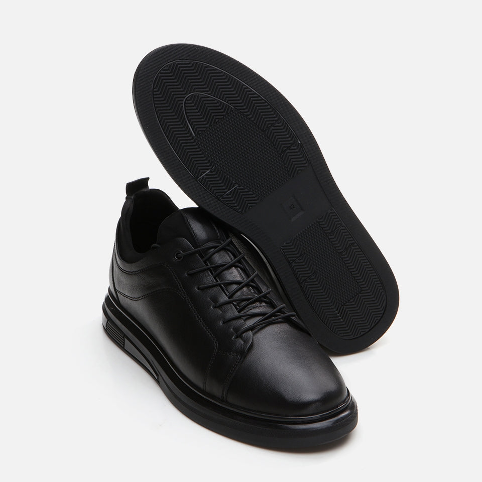 Genuine Leather Black Men's Casual Shoes