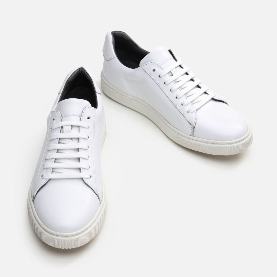 Genuine Leather White Men's Casual Shoes