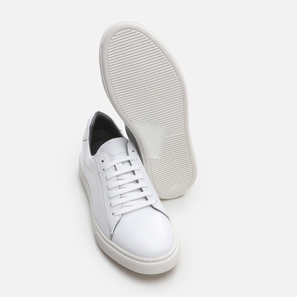 Genuine Leather White Men's Casual Shoes