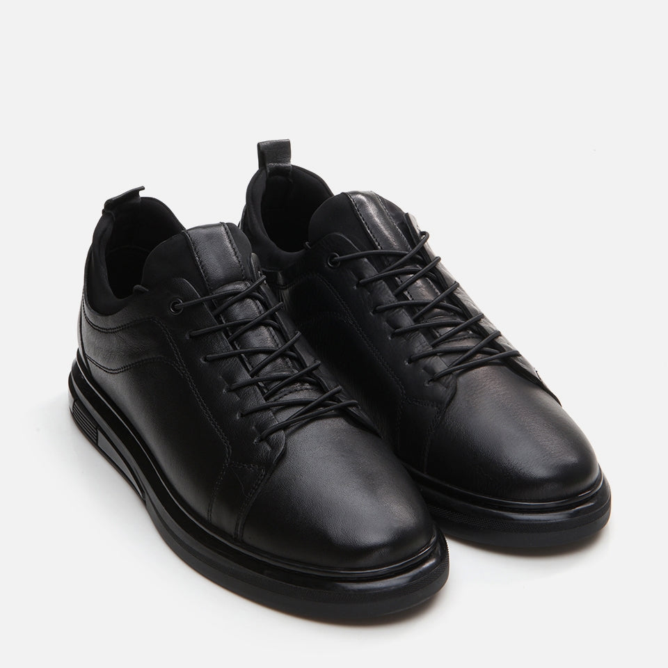 Genuine Leather Black Men's Casual Shoes