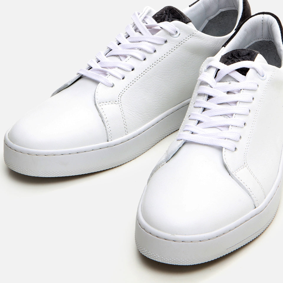 Genuine Leather White Men's Casual Shoes