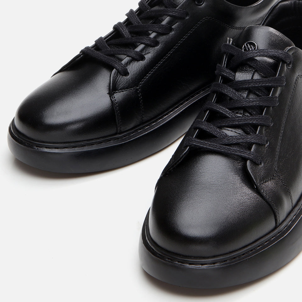 Genuine Leather Black Men's Casual Shoes